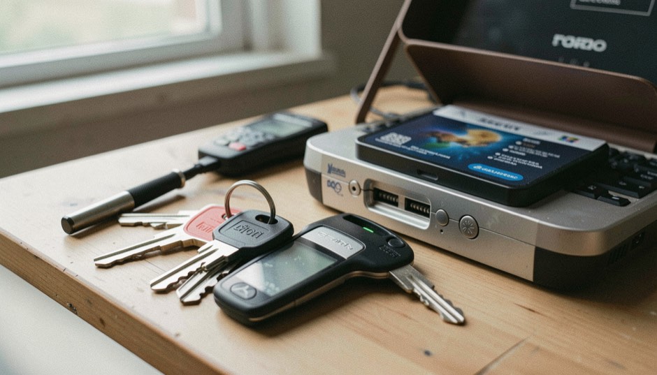 A documentary still life representing about security, applied